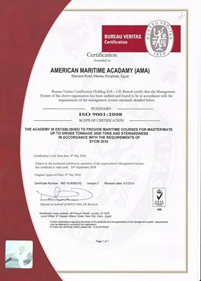 American Maritime Academy ISO Certificate